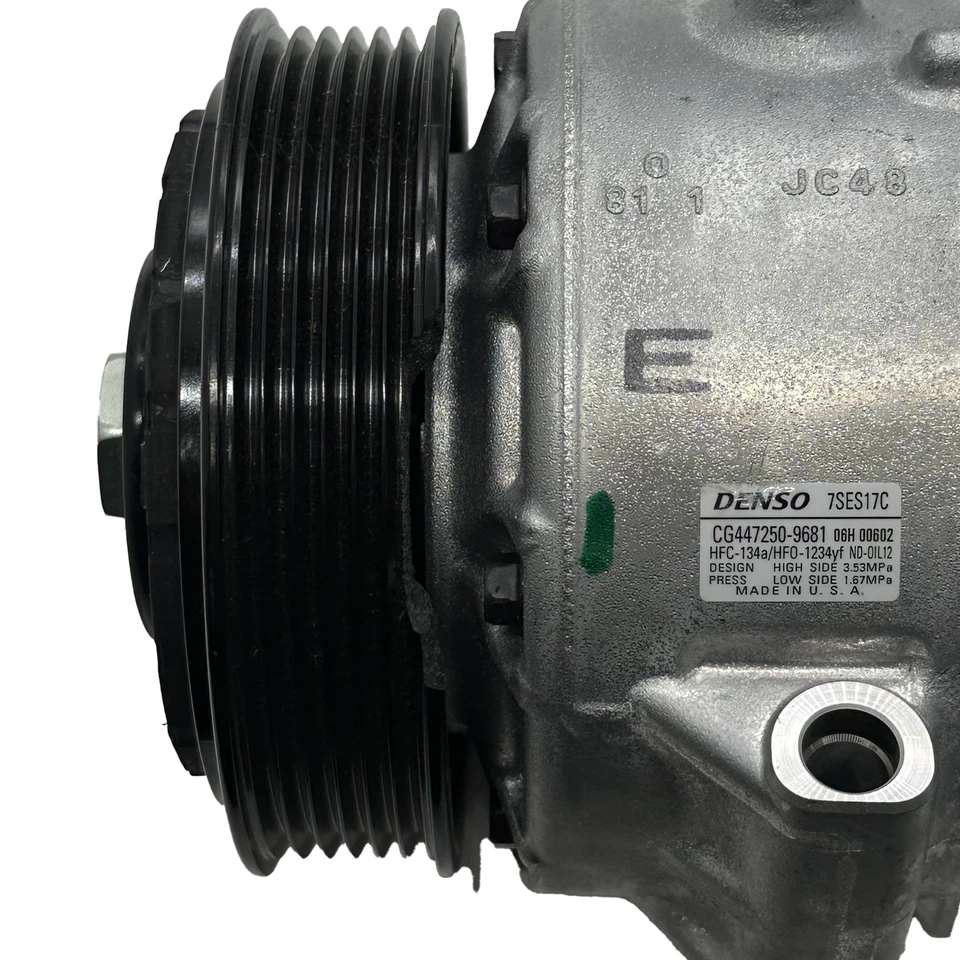 Denso A/C Compressor w/ Clutch 2013-23 Toyota Camry RAV4 447250-9681 7SES17C Foto 2 de 4