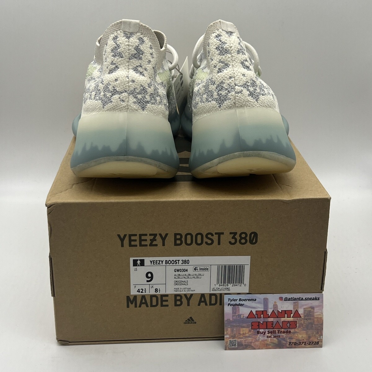 Size 9 - adidas Yeezy Boost 380 Alien Blue Brand New Og All DS