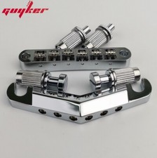 Guitar Stop Bar Tailpiece  Tune-O-Matic Roller Saddle Guitar Bridge Chrome