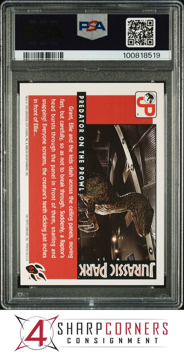 1993 JURASSIC PARK GOLD #63 PREDATOR ON THE PROWL POP 2 PSA 1993 JURASSIC PARK GOLD #63 PREDATOR ON THE PROWL POP 2 PSA