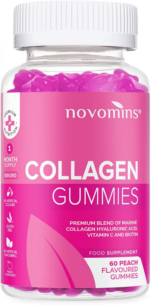 Collagen Gummies by Novomins Nutrition - 60 Marine -...