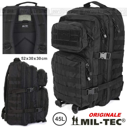 ZAINO TATTICO INCURSORE MIL-TEC MILTEC ASSAULT 45-50 LITRI NERO BLACK  SOFTAIR | eBay