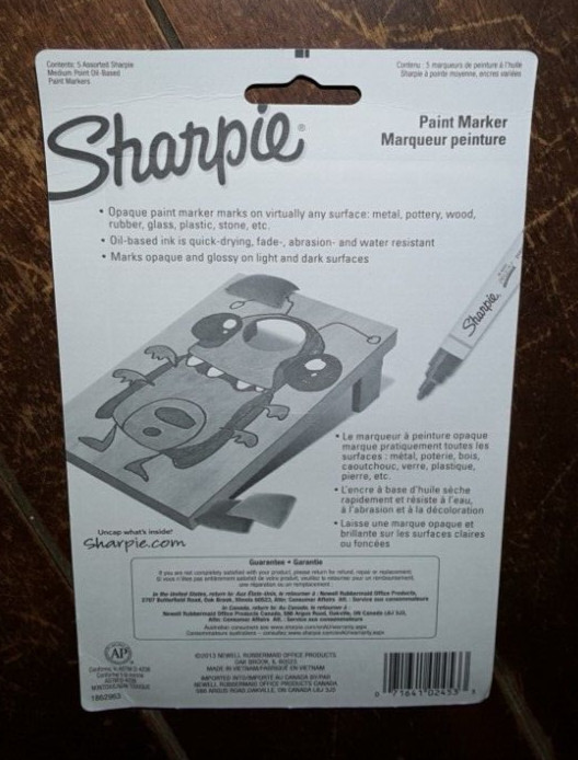 Sharpie 5ct Oil Based Paint Markers ~MEDIUM~ For Wood & Glass - Item #1770459