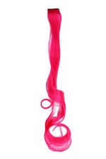 1 Clip Extension Strähne Haarverlängerung wellig Neonpink 63cm YZF-P1C25-TF2315