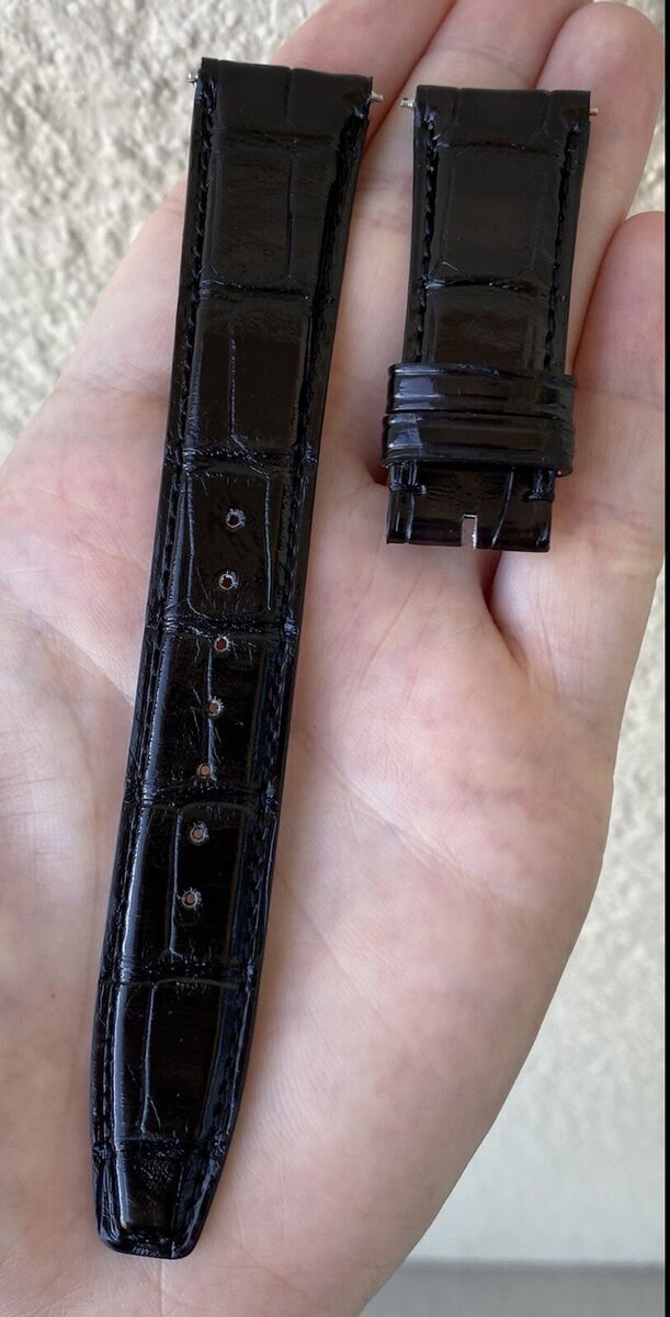Authentic IWC Santoni 20mm x 18mm Black Alligator Watch Authentic IWC Santoni 20mm x 18mm Black Alligator Watch