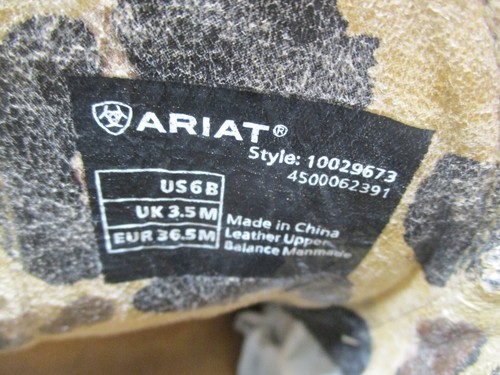 Ariat Cantina stivali donna taglia 6 B stivaletto pelle marrone stile concho 10029673 - Foto 9 di 11