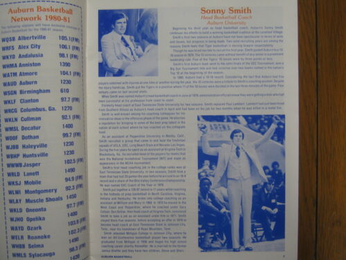 1980 Programme de basketball masculin AUBURN/Armstrong State (SONNY SMITH/KEITH TYE) - Photo 1 sur 8