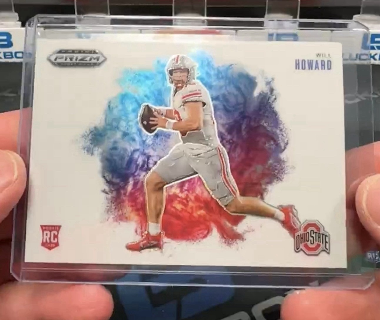 2025 Panini Prizm Draft Picks Color Blast Will Howard RC Ohio State Steelers