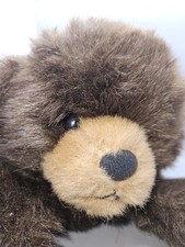 Vintage 1982 Gund Brown Puppy Dog Plush Stuffed Animal Floppy Lying 12" Korea...