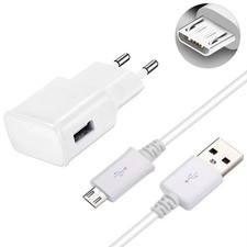 CHARGEUR SECTEUR FAST CHARGE EPTA20EWE 15W AVEC CABLE USB-A VERS MICRO USB BLANC