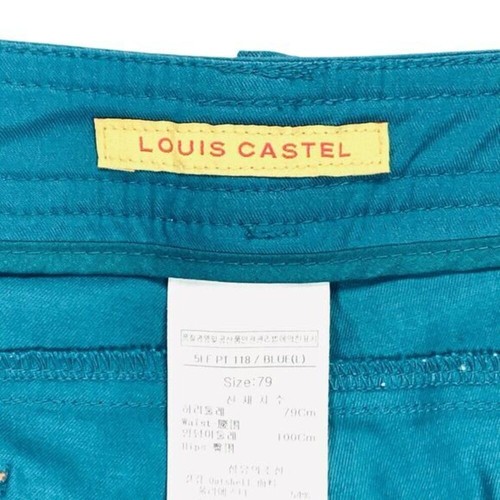 Louis Castel Cropped Golf Pants Womens 12 Teal Blue Striped Trim Outdoor Capri - 第 13/14 張圖片