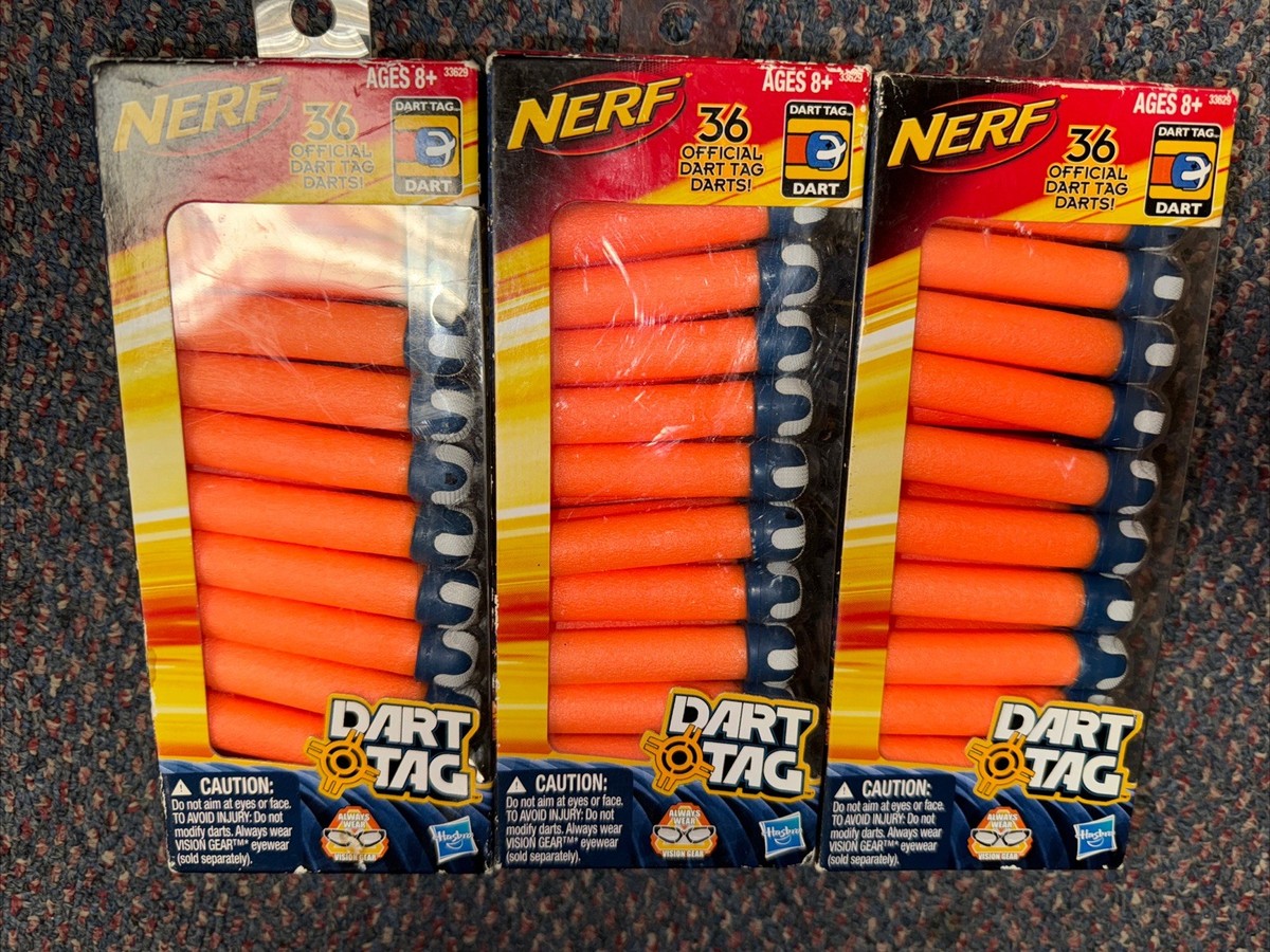 Hasbro Nerf Dart Tag Refill 3 Packs of 36 Official Darts New