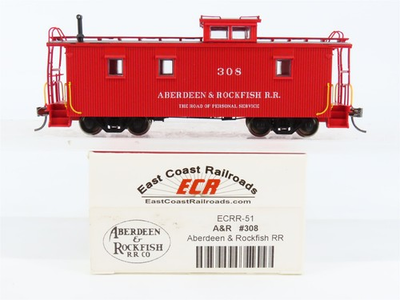 #ad HO Scale East Coast Railroads ECRR 51 Aamp;R Aberdeen amp; Rockfish 36#x27; Caboose #308 $31.95