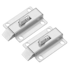 2Pcs 50mm Stainless Steel Automatic Spring Loaded Door Latch