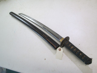 OVER 300 YEARS OLD SAMURAI JAPANESE WAKISASHI SWORD & SCABBARD NICE MOUNTS #L172