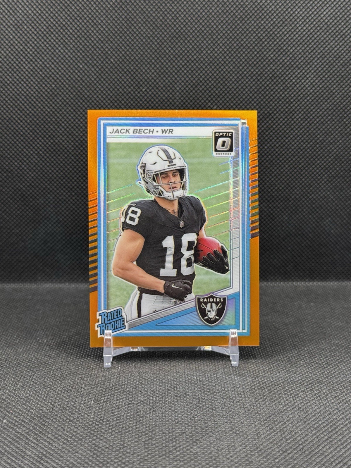 2025 Panini Donruss Optic Jack Bech Orange Rated Rookie /299 #211 (RC) Raiders