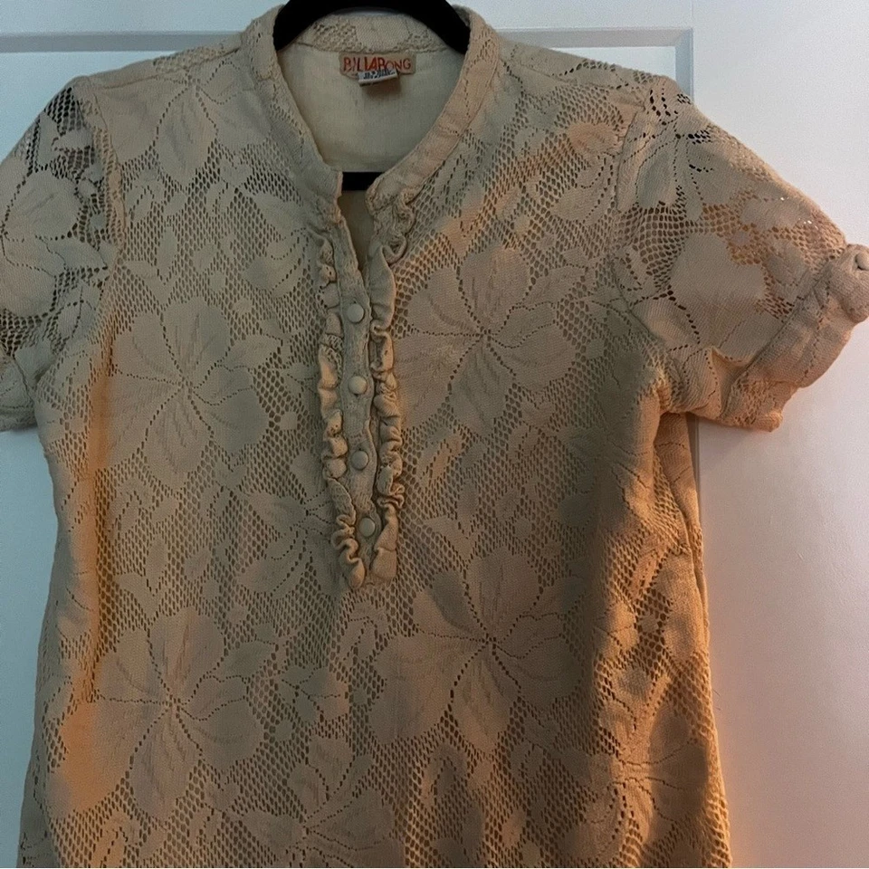 Vintage 90s Y2k Billabong Lace Floral Dress - Image 4 of 4