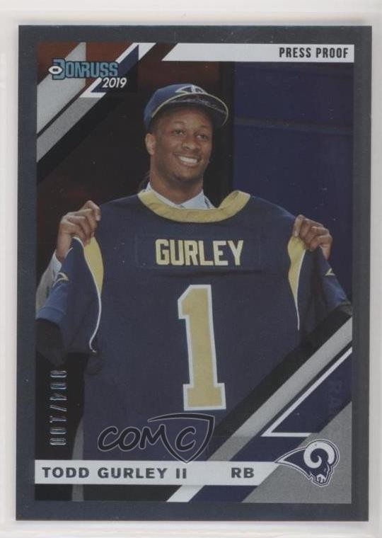 2019 Panini Donruss Photo Variation Press Proof Silver 4/100 Todd Gurley II x5u