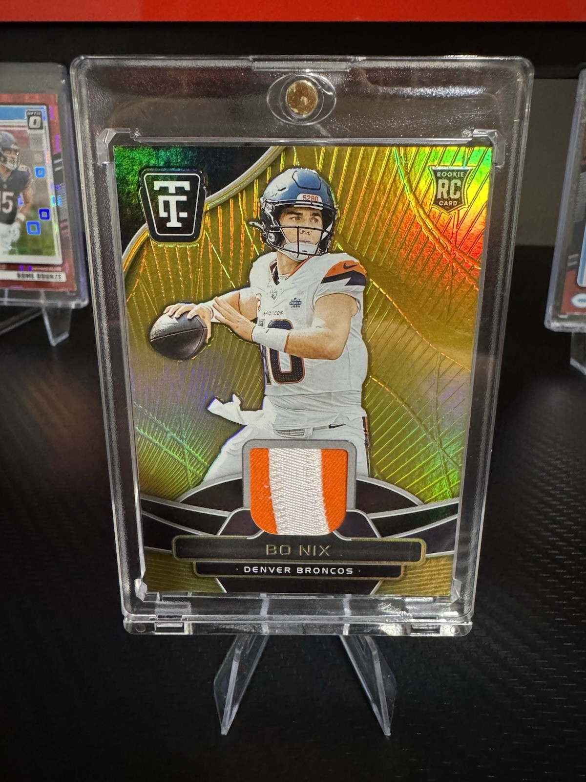 Bo Nix Panini Totally Certified Totally Certified Materials #TCMBNX Mirror Platinum Gold