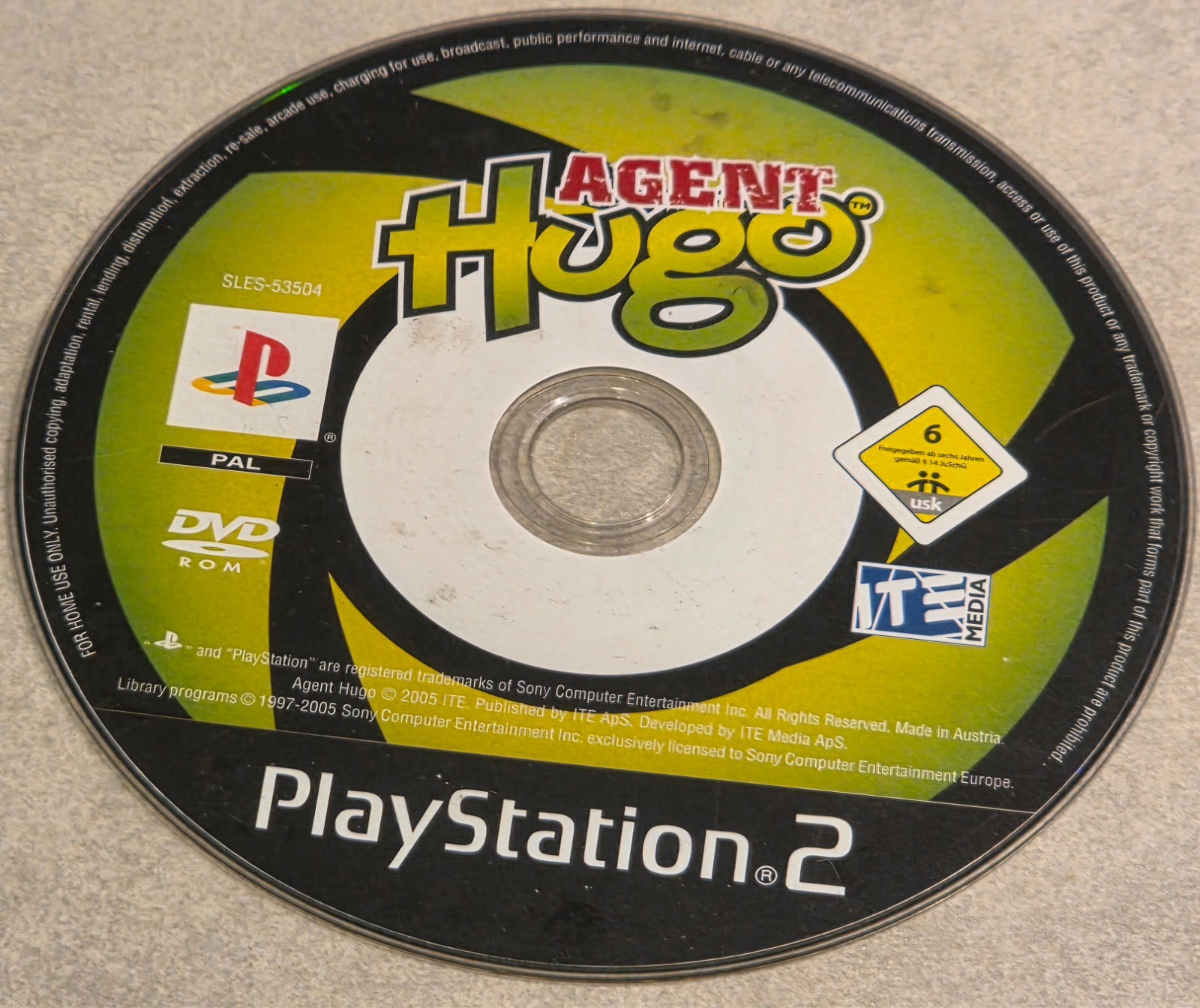 AGENT HUGO PLAYSTATION 2 PS2 ON