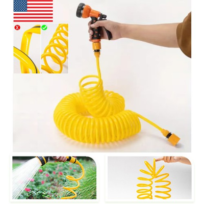 #ad #ad 10m 20m Heavy Duty Anti kink High Pressure Garden Hose Flexible Coil Water Pipe $19.99