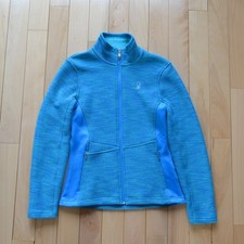 Spyder Core Fleece Sweater Full Zip Size Medium Teal