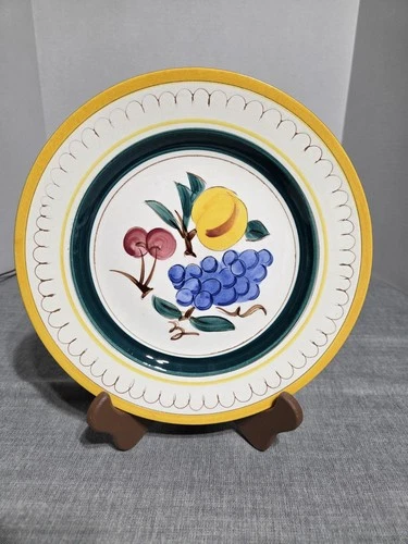 1960s Stangl Dinner Plate 10" Fruit Pattern Pottery