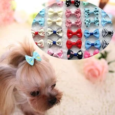 5PCS Lot Colorful Bow Hairpin for Cats Dog Headdress Hair Bows Dog Pet Accessori