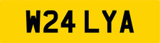 ALYA 2 DIGIT CAR REG NUMBER PLATE W24 LYA FEES PAID ALIYAH ALLIYAH ALIYA AALIYAH