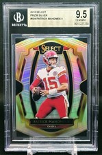 2018 Select Premier Level Silver Prizm PATRICK MAHOMES #104 BGS 9.5