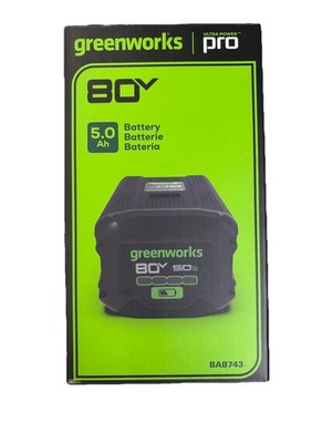 GREENWORKS [BAB743] GENUINE 80V MAX 5.0AH LITHIUM-ION BATTERY