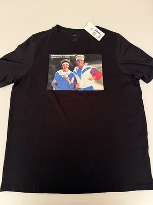 Puma Men XL T-Shirt Black Retro 90s Running Graphic Print Casual Funny Tee NWT