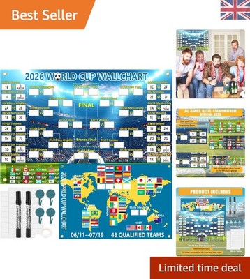 Einzigartiges WM 2026 Poster 90x60cm - unverzichtbar für Fußball Besichtigung Partys