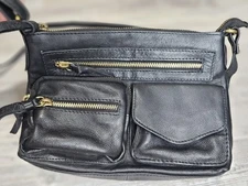 Great American Leather Works, Crossbody, Shoulder Bag or Purse, Black