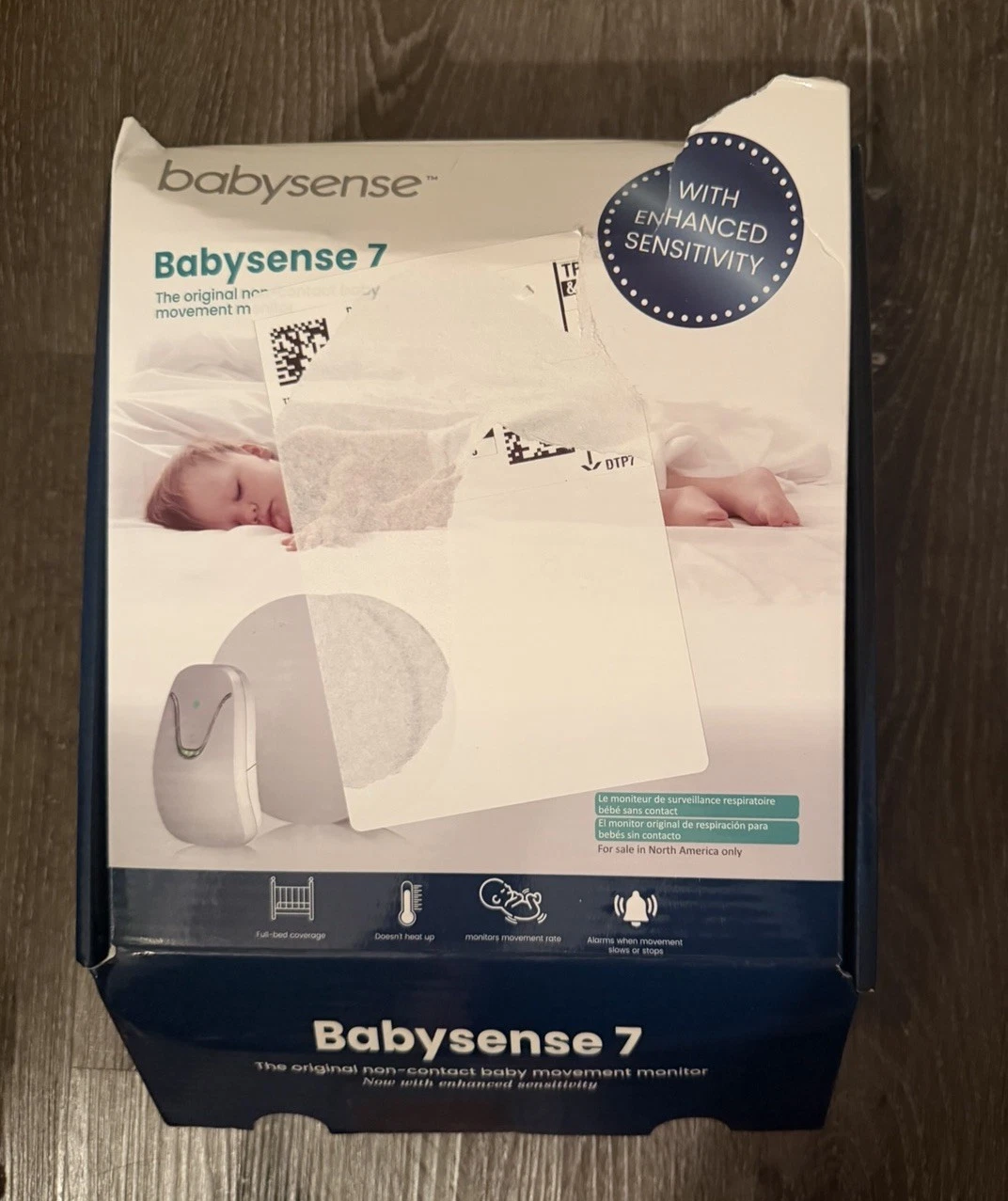 BabySense 7 Movement Baby Monitor - White (BSN-BS7)