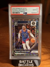 2024-25 Panini Donruss Optic Russell Westbrook #15 Fast Break Holo Prizm GEM 10