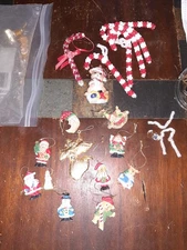 Vintage Lot of Assorted Mini Christmas Tree Ornaments