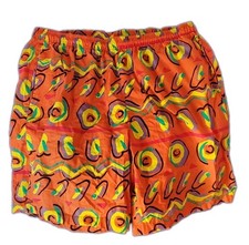 Vintage Original JAMS Surf Line Hawaii Artsy Tropical Drawstring Shorts XL USA