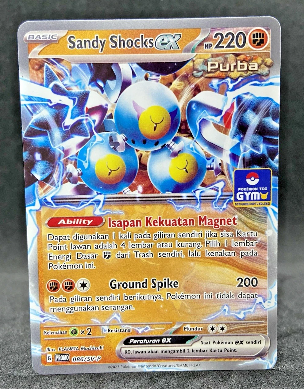 Special Pokémon TCG Indonesia Sandy Shocks ex Gym Promo 086/SV-P Near Mint