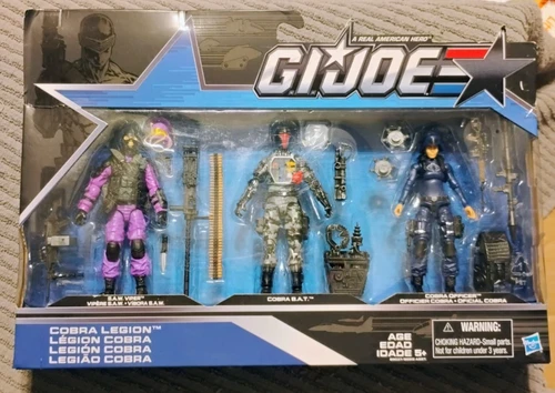 GI JOE 50th Anniversary Cobra Legion 3 Pack Saw Viper Cobra BAT Factory Sealed