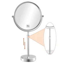19 Inch Tall Makeup Mirror with 10X Magnification, Make up Mirror 8 Inch Doub...