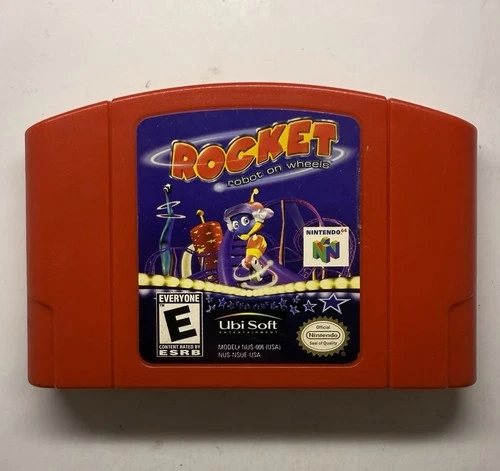 Rocket Robot on Wheels (Nintendo 64 N64, 1999) - Authentic - Great Condition