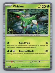 Virizion 010/086 White Flare Holo Rare