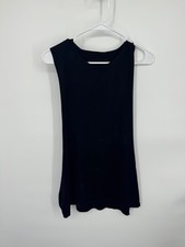 Awry Sheath Dress Womens Medium Black Scoop Neck Sleeveless Classic Party Summer