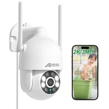 2K WiFi Security Camera Outdoor: 2.4/5GHz Dual-Band, Auto-Tracking, 2-Way Aud...