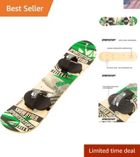 90cm Green Wood Snowboard for Kids - Perfect Beginner Snow Sports Accessory