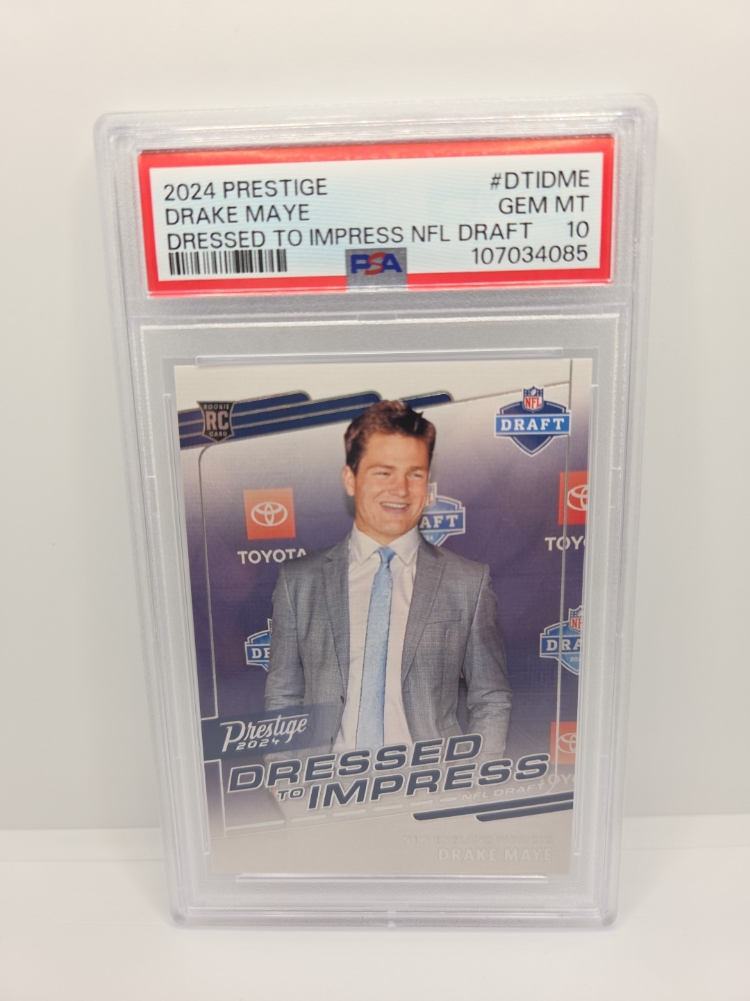 Drake Maye Panini Prestige Dressed to Impress NFL Draft #DTIDME Base