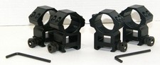 2 pairs of 1 Inch High Profile Scope Rings for Picatinny Mount  inv sr01