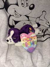 Vintage 1998 Lisa Frank Fantastic World Purple Dog Violet Plush With Tag