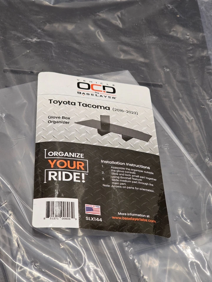 (CANTIDAD 2) Organizador de guantera OCD SLX144 para vehículo para Toyota Tacoma 2016-2023 Foto 2 de 4